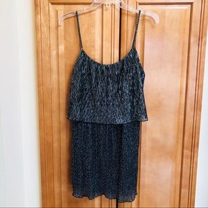 Silver Metallic Mini Dress 🔲